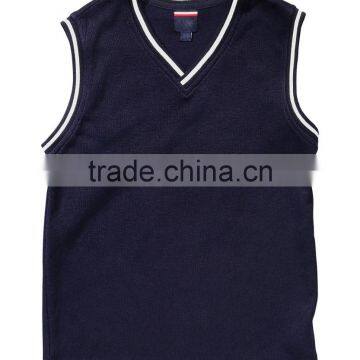 England Style V Neck Sweater Vest Unifrom Sleeveless Sweater photo-2