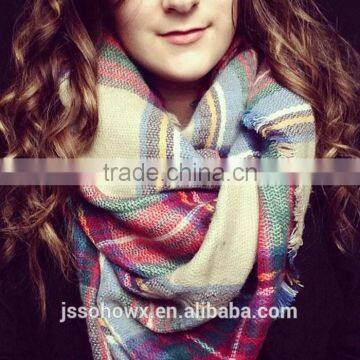 2014 Winter Hot Sale Camel Plaid Scarf photo-2