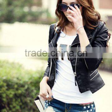 Faux Leather Black Plain Cool Streetwear Custom Varsity Jacket Wholesale photo-4