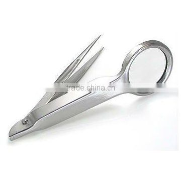 Tweezers 3 1/2" with Magnifying Glass