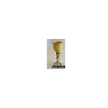 bamboo torch with candle inside