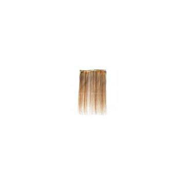 straight hair weft , 100% human hair weft Clip in hair(60)