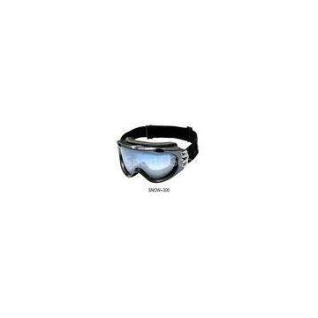 PC + UV and TPU Snow Boarding Goggles, Side Buckle with Plate Metal Color