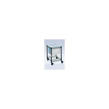 2 Tiers Adjustable Metal Office File Cart