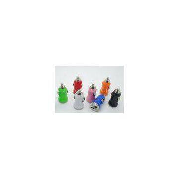 Mini Red USB Car Phone Charger 12V With Energy Saving For Outdoor