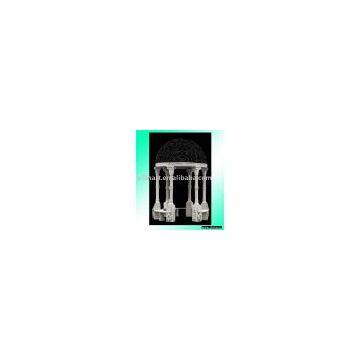stone gazebo with iron roof