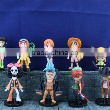 Hot Japanese Animation One Piece PVC doll One Piece action figure set of 9pcs Anime toy