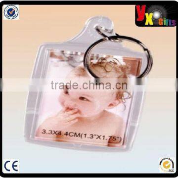 Clear Acrylic Plastic BLANK KEYRINGS 45 x 35 mm Insert - PASSPORT PHOTO SIZE