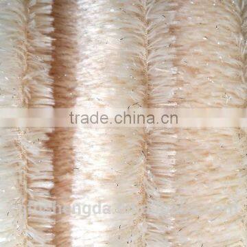 Warp Stretch Knitted Warm Peacock Cashmere Silver Faux Fur Plush Fabric photo-5