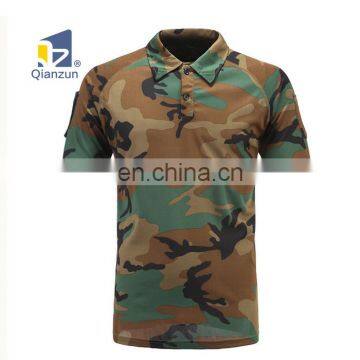 Custom Wholesale Design polyester Printing Camo Polo T shirts