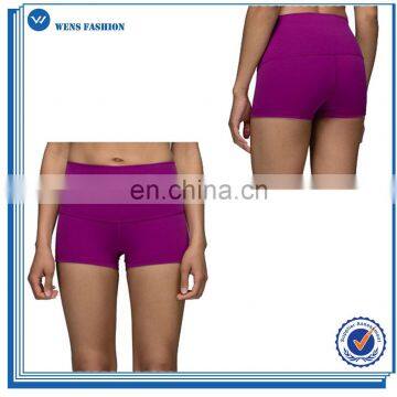 New Custom Plain Elastic Compression Tight Sports Shorts for Women