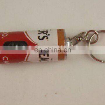 mini bottle can shape flashlight keychain beer/cola gifts