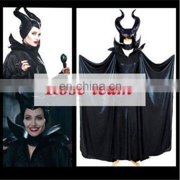 Fantasia Anime Lolita Dress-Fast Shipping Maleficent Angelina Jolie Dress Adult Witch Anime Cosplay Costume Women Halloween Cost