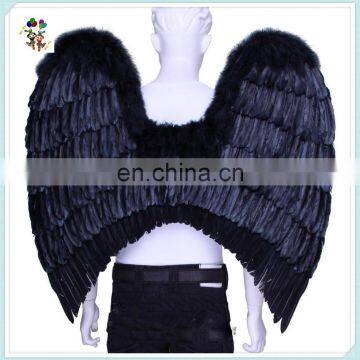Adult Party Costume Cheap Large Black Feather Angel Wings HPC-0867
