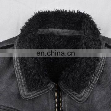 2015 Lastest Fashion Mens Stylish Warm Lamb Nappa Leather Jacket photo-3