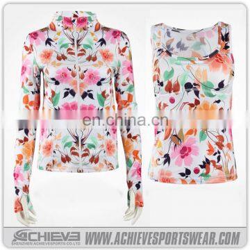 printed yoga jacket & sublimation printed yoga singlet