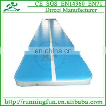 Blue White Gym Mat From Inflatable Air Track Factory made in china