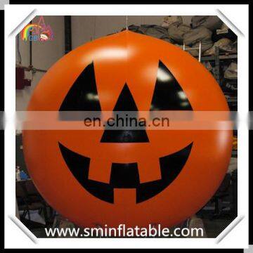 Halloween giant inflatable pumpkin helium balloon for advertising, round pvc helium sphere for outdoor/event