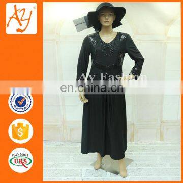 Beautiful Islamic Clothing Muslim Abaya Kaftan African Simple Black Abaya Wholesale