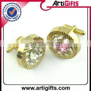 Diamond Cut men fashion rhinestone cufflinks