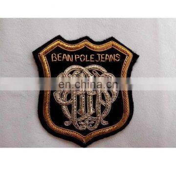 Hand Made Metal Bullion Wire Embroidery badge