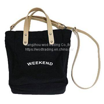 Black canvas messenger bags with long shoulder from China