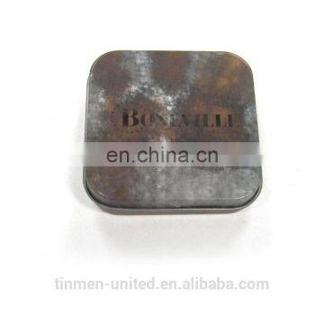 Vintage mini square card tin box,tin packaging for card