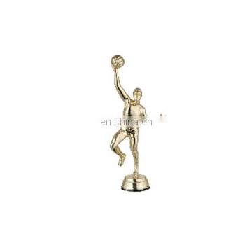 Plastic Plated Basketball Player Figurine Trophy with Stand for Sport Souvenirs