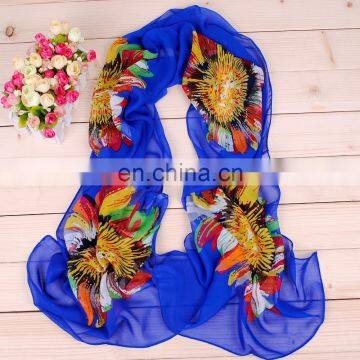 Fancy Fashional Polyester Chiffon Printed Scarf photo-2
