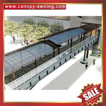 alu pc polycarbonate aluminum aluminium metal outdoor passage walkway corridor gazebo patio canopy canopies cover awning shelter manufacturers