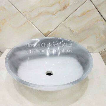China White Marble Sinks,China White Marble Round Sinks, Marble Basins