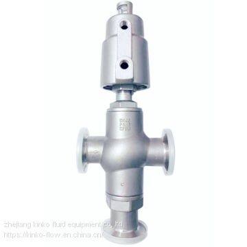 tri-clamp connection stainless steel 3 ways angle seat valve