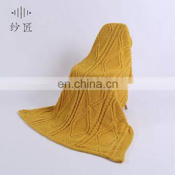 Factory OEM wholesale chenille and berber fleece blanket knitting blanket