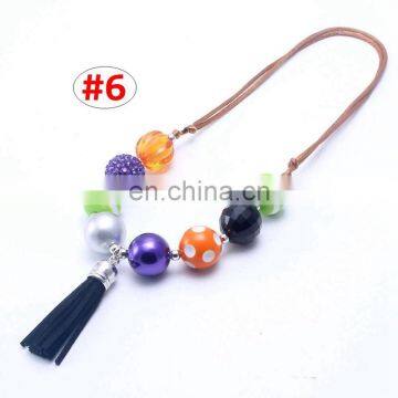 Halloween Children Necklace With Fringe Girl Sweet Candy Bubble Beads Necklace 6Styles photo-3