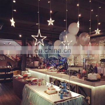 2.5M LED Star Shaped Curtain Lights Christmas Garland 220V String Fairy Lamp Wedding Holiday Party Decoration photo-5
