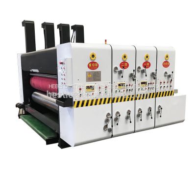 corrugated carton box 2 colors printing slotting die cutting machine