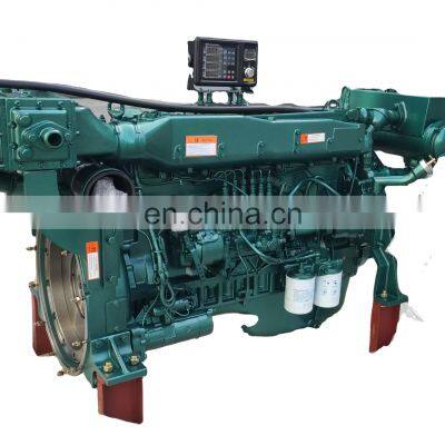 Water cooled Sinotruk 140kw 1800rpm 6 Cylinders Marine Diesel Engine WD615.61C02N