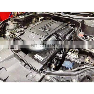Quality Assurance 3K Twill Glossy Dry Carbon Fiber Custom Made Engine Air Intake Box Kit For BENZ W204(C200 1.8T 2.0T)