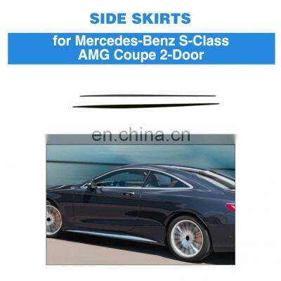 S500 S550 S Class Carbon Fiber Side Skirts Extension for Mercedes Benz S65 S63 AMG Coupe 2-Door photo-2