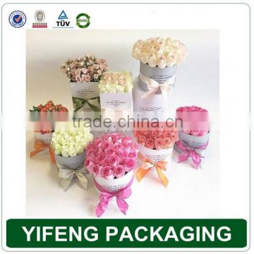 Wholesale Color Printing Cylindar Round Boxes For Flower Gift