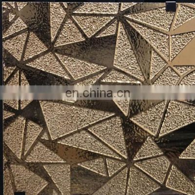 300 x 600mm Polished Crystal Tile  Interior Gold Silver Plated Polished Crystal Decorative Wall Tiles