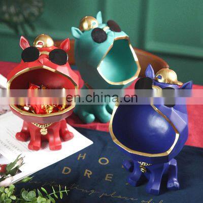 Nordic Light Luxury Creative Decoration Big Mouth Dog Key Storage Decoration Gift