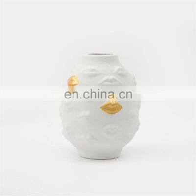 America Ceramic Home Decoration Jonathan Adler Design Lip Vase