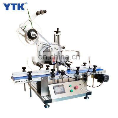 High Speed Top Desktop Adhesive Semi Automatic Flat Bottles Labeling Machine Flat Surface Label Applicator