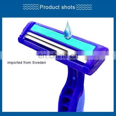 China Custom Fashion Blue Shaver 2 Blade Can be Customized Manual Men Shaver Disposable Face Razor Body Razor photo-5