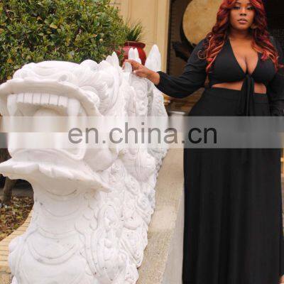 Custom Brand Amazon Top Sales Solid Color Loose Oversized Two Piece Set Women Plus Size 2 Piece Clothing Set photo-5