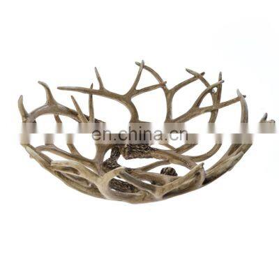 Designer Antler Metal Bowl