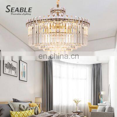 Luxury Style Residential Decoration Home Cafe Crystal Hanging Pendant Lamp