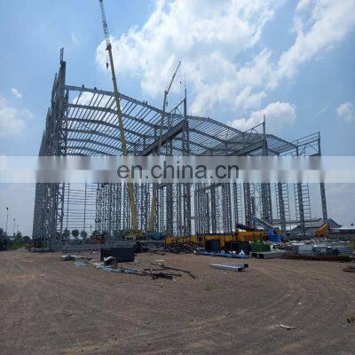 prefab industrial light warehouse workshop building construction steel structure