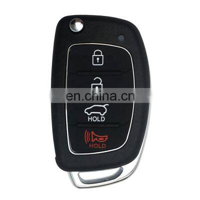 4 Button Flip Car Smart Key Cover Shell Fob For Hyundai Ix35 Santa Fe I30